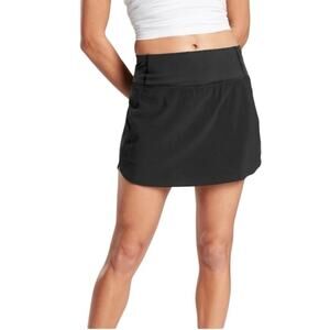 Athleta Women Medium Skort Run With It 14" Jupe Athletic Tennis Skirt Black
